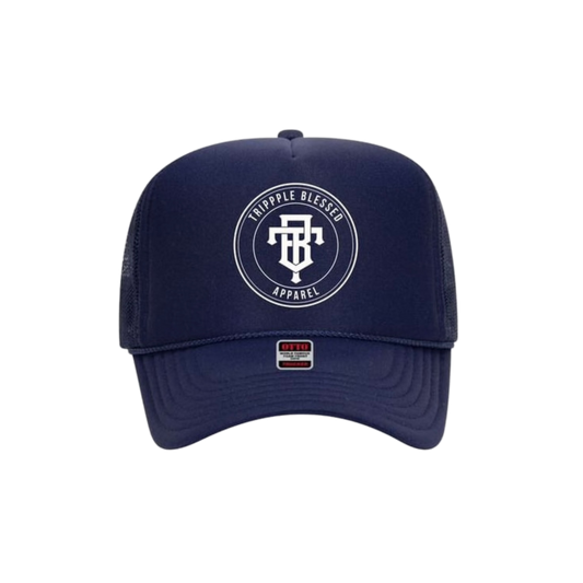 Classic logo trucker (navy)