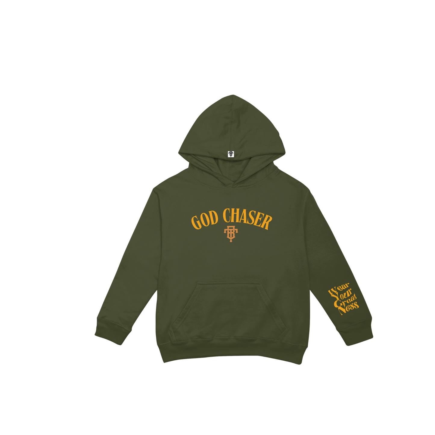 God chaser hoodie (olive)