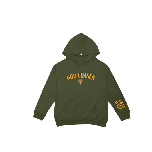 God chaser hoodie (olive)