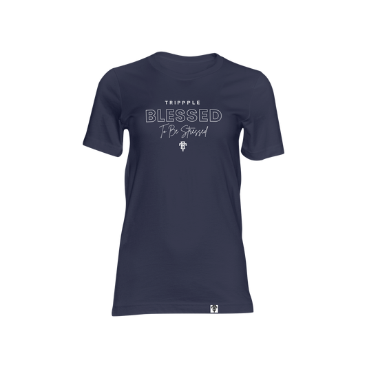 To Be Stressed tee (navy)