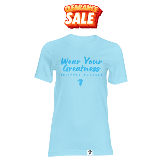 Wear your greatness script tee (sky blue)